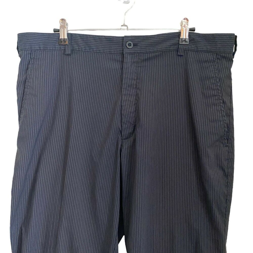 Nike Golf Mens Size 36 x 32 Pants Black Pinstripe Flat Front Pockets Casual - Picture 5 of 11